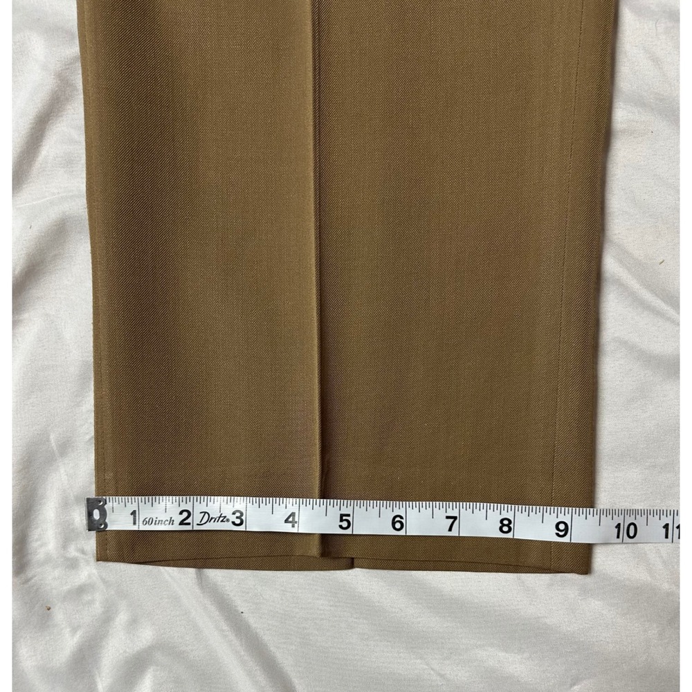 Vintage Bachrach Mens Brown Pleated Wool Dress Pants Made in USA Trousers 34x32 - Picture 12 of 16